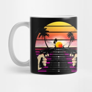 Guns Blazing Into The Sunset Mug